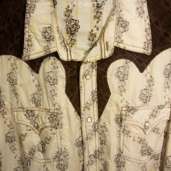 2 SS WESTERN SNAP SHIRTS SZ XL WRANGLER (USA) AND ARIZONA VINTAGE - Picture 2 of 9